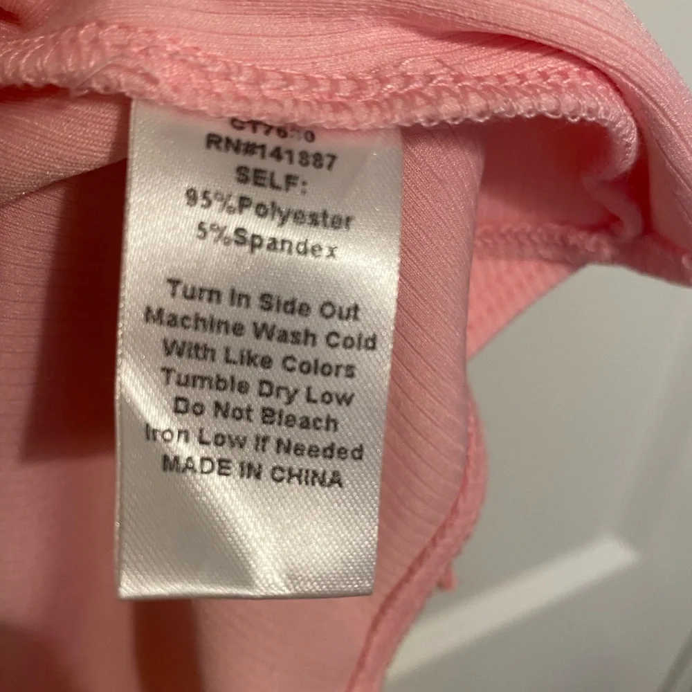 Pink Ruffle Ribbed Bodysuit - Picture 4 of 6
